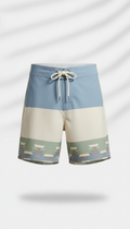 Relaxed-fit board shorts with stretch waistband